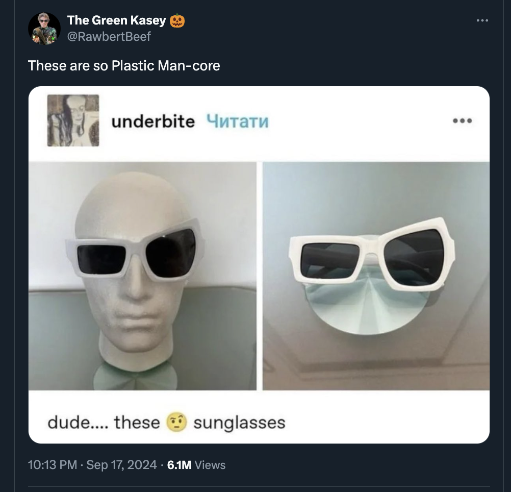 screenshot - The Green Kasey These are so Plastic Mancore underbite dude.... these sunglasses 6.1M Views